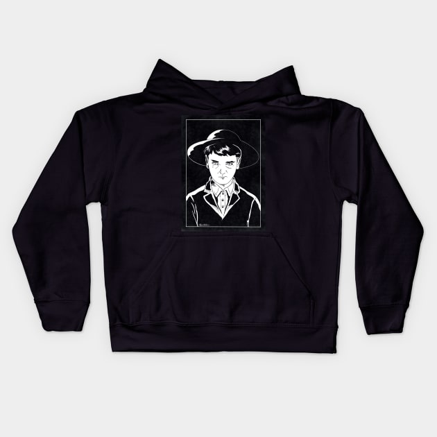 ISAAC CHRONER - Children of the Corn (Black and White) Kids Hoodie by Famous Weirdos